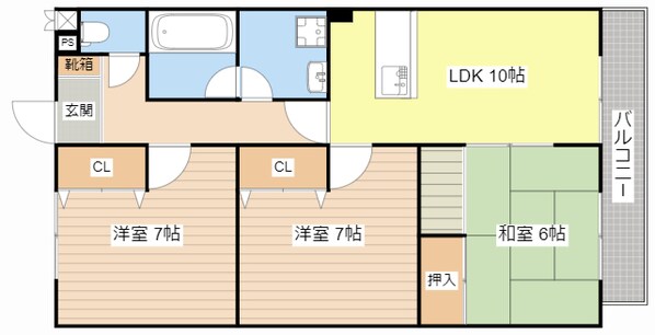 コテージ千秀石部の物件間取画像